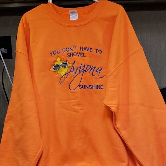 Women's Bright Orange Arizona Sweatshirt Sz 2XL - Picture 2 of 3